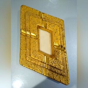 Vintage Rare 22K Gold USA Weeping Bright Gold Ashtrays